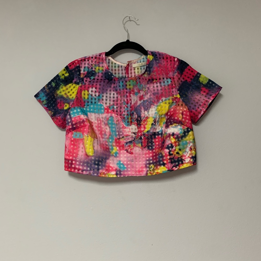Multi colored cropped top